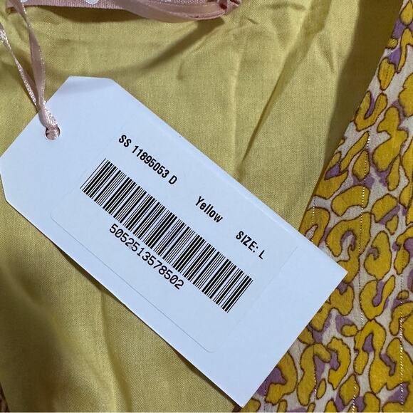 Modcloth Traffic People Perk Things Up Yellow Printed 3/4 Sleeve Maxi Dress Sz L - Picture 10 of 10